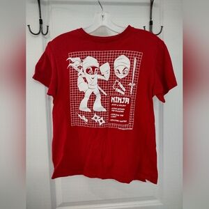 Fruit of the Loom Red Ninja Graphic Kids T-Shirt